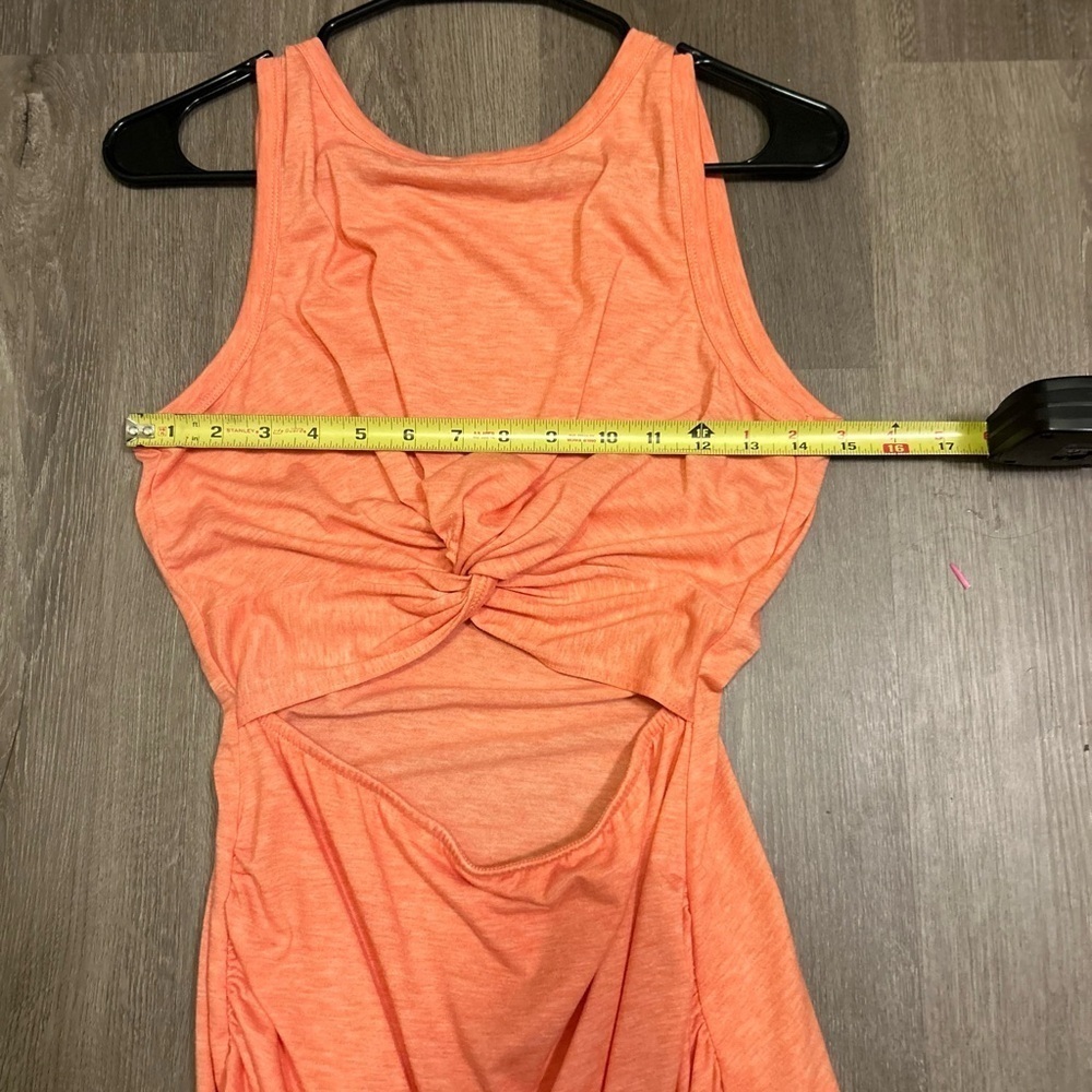 Orange Cutout Bodycon Dress - Picture 7 of 9